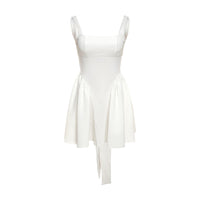 Sexy Backless Lace-Up Bow Evening Dress