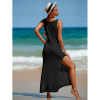 Backless Knitted Maxi Dress with Cover-Upd Dress