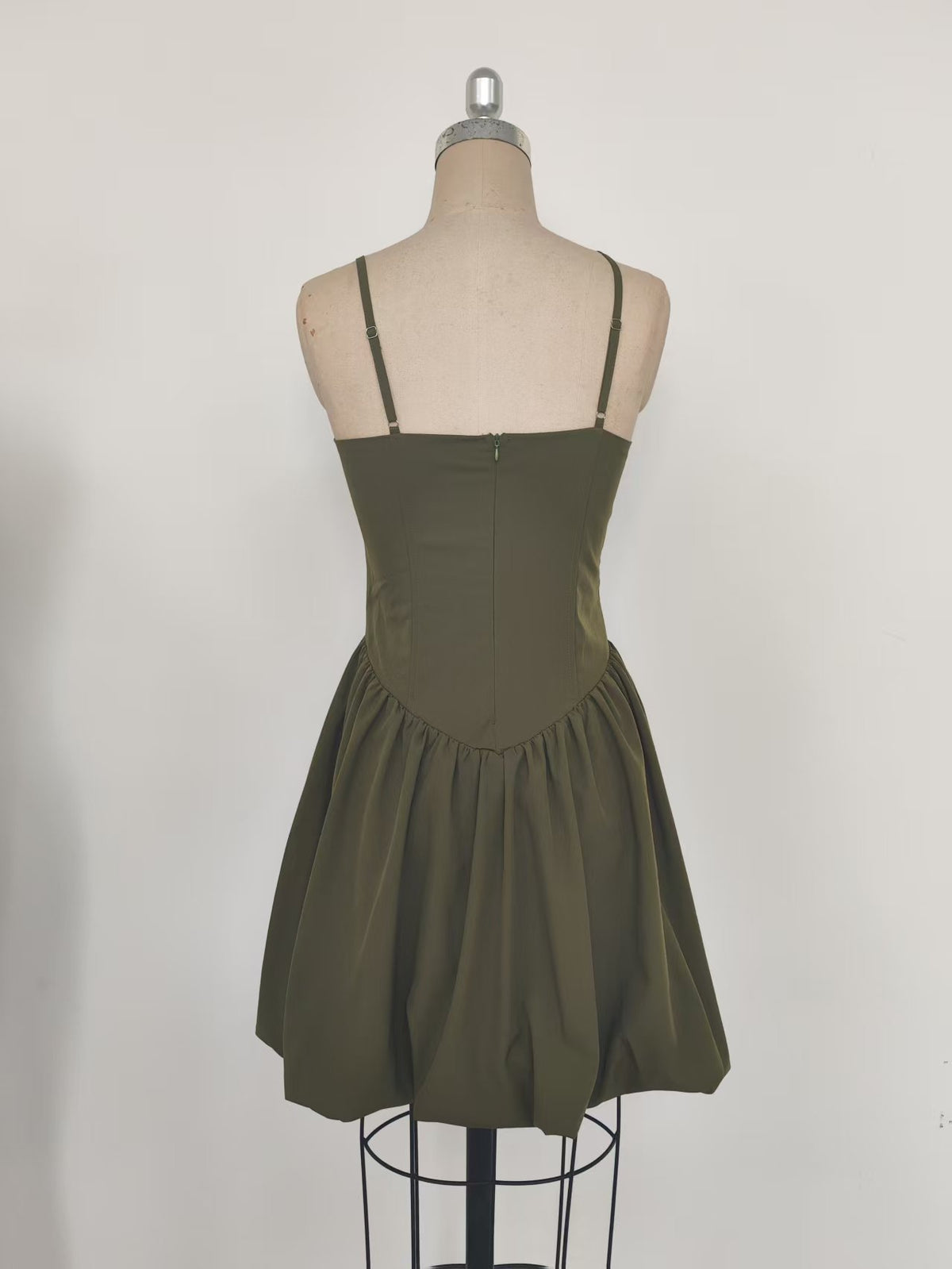 Tight Boning Corset Bubble Mini Dress Summer Pleated Slim Fit Suspenders Puff Dress