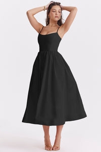 Backless Spaghetti Strap Swing Dress