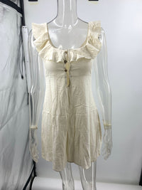 Ruffled Spaghetti Strap Mini Dress