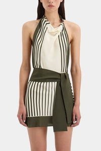 Striped Sleeveless Mini Dress