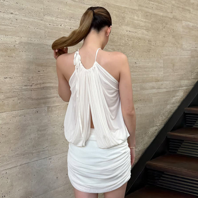 Cross Lace-Up Bodycon Dress