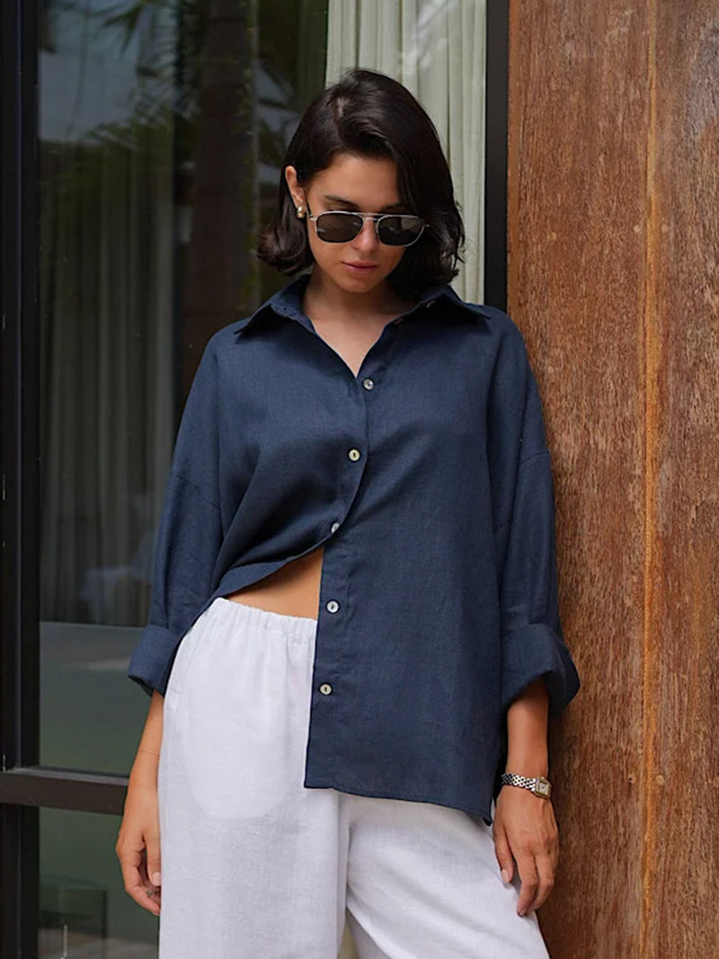 Casual Loose-Fit Button Shirt