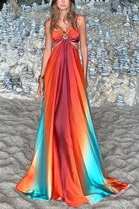 Gradient Island Sling Maxi Dress
