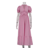 Elegant French White Summer Dress