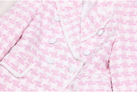 Classic Houndstooth Tweed Business Blazer