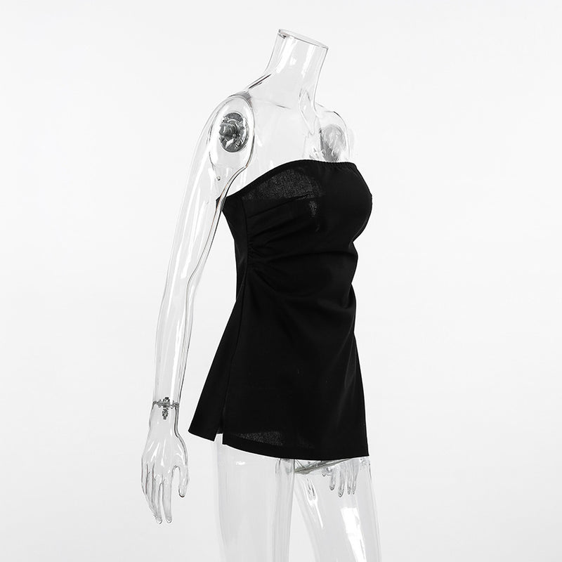 Slim-Fit Sleeveless Cotton Linen Top