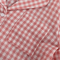 Comfort Casual Pattern Women Collared Long Sleeve Shirt Loose Wide Leg Pants Two Piece Sets