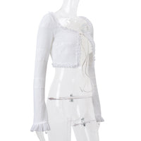 French Knit Lace Two-Piece Set