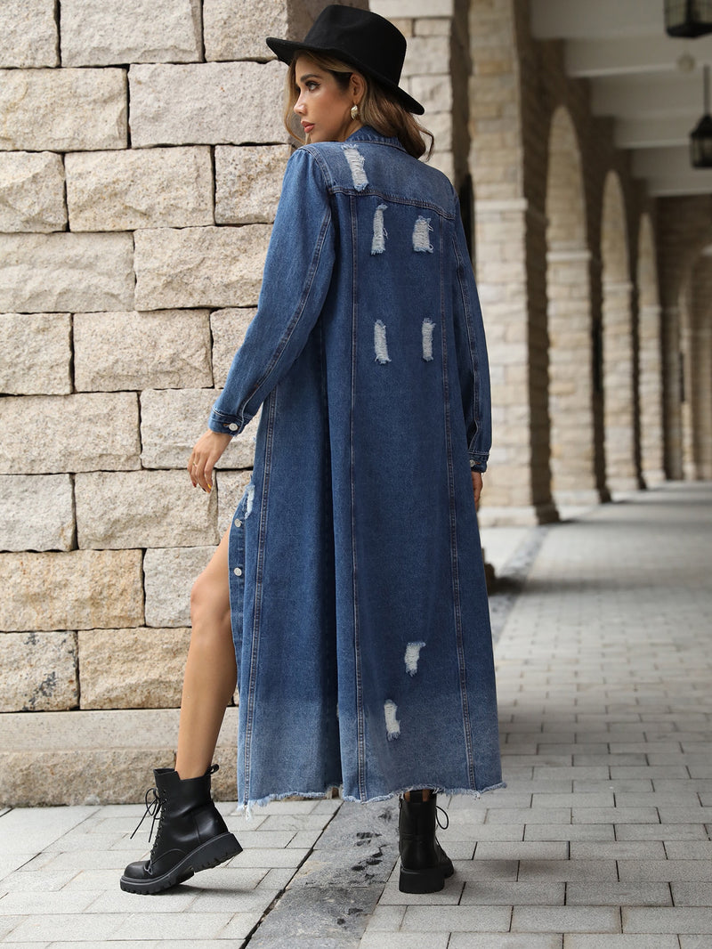 Slim Fit Denim Jacket Dress