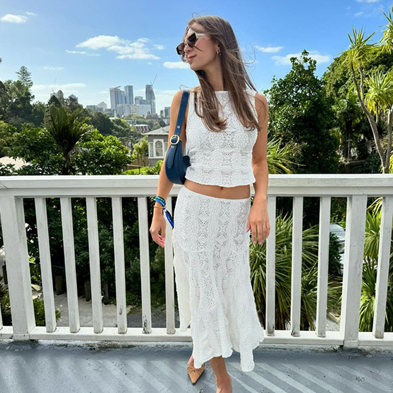 Casual Two-Piece Halter Top &amp; Pants Set
