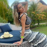Striped Camisole Top and Mini Skirt Set