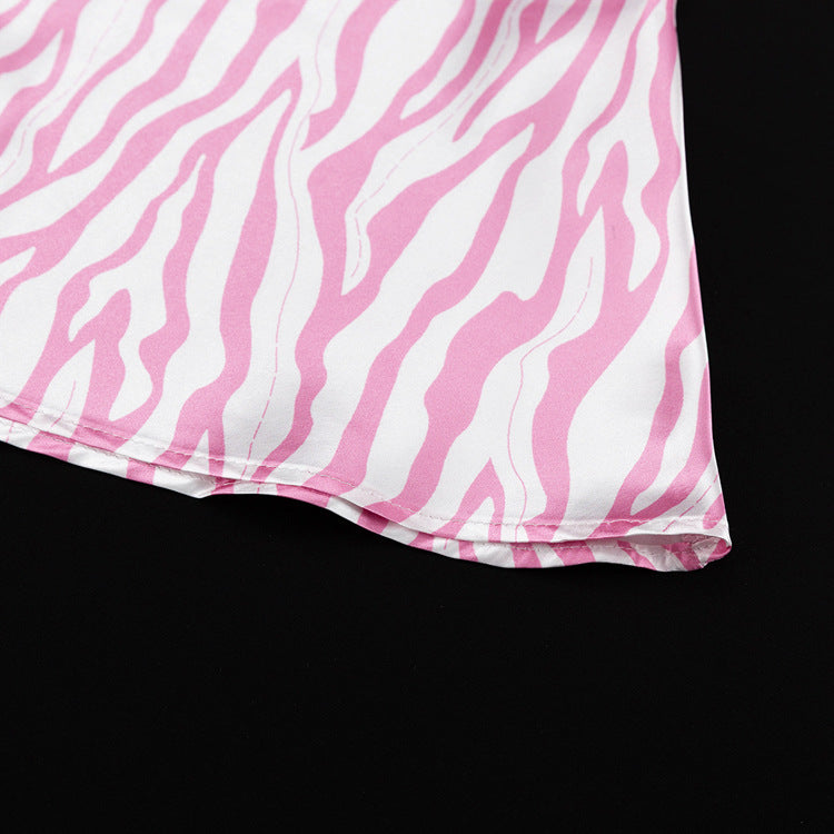 High-Grade French Printed Fishtail A-Line Skirt