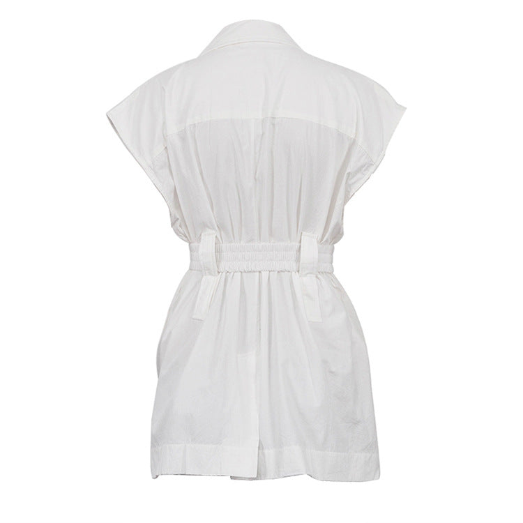 Summer Sleeveless Workwear Chic Shirt