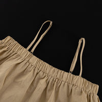 Puffy Camisole and Wide-Leg Pants Set