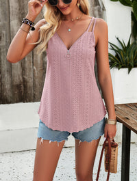 Casual Solid Color Spaghetti Strap Camisole Top