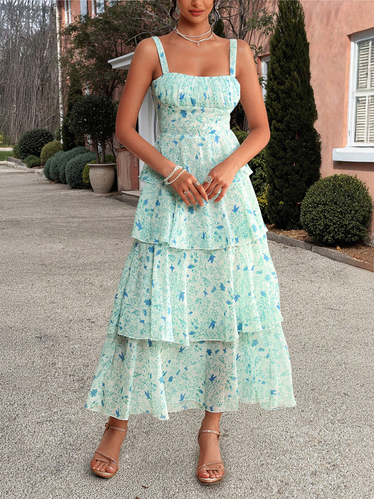 Mori Floral Puff Sleeve Long Dress