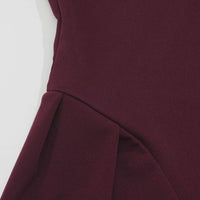 French Square Neck Shirred Long Dress