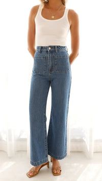 Spring Casual Retro Loose Straight Jeans