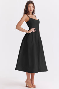 Backless Spaghetti Strap Swing Dress