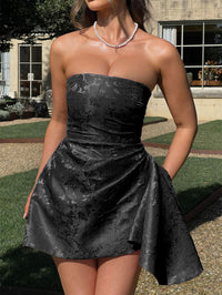 Tube Top Slit Mini Dress