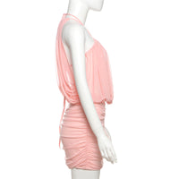 Cross Lace-Up Bodycon Dress