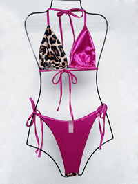 Color-Matching Strap Bikini Set