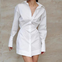 Polo Collar Shirt Dress