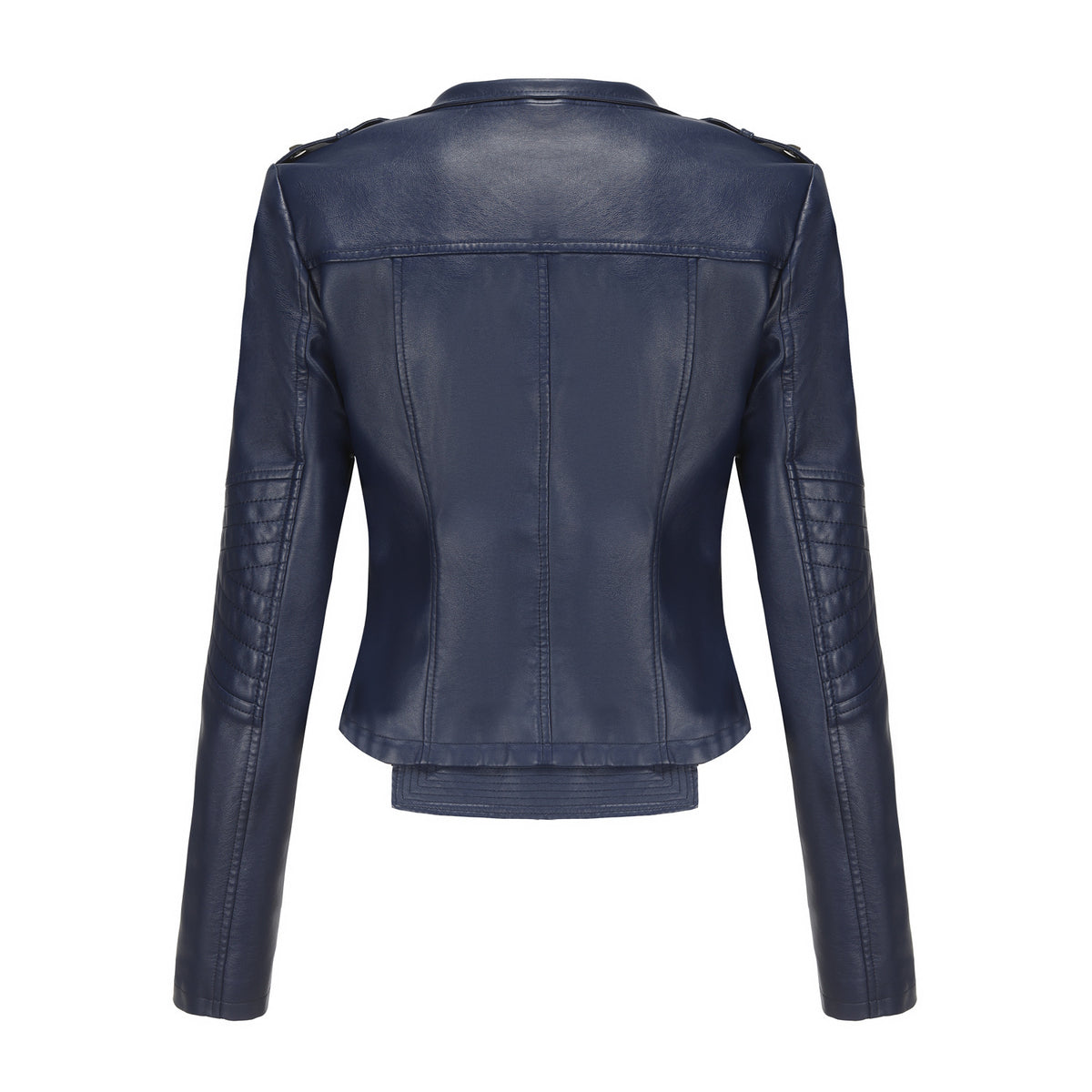 Slim Fit Long SleevSlim Fit Long-Sleeved Faux Leather Jacketed Spring Autumn Leather Jacket Women Rivet Popular Short Jacket Zipper Leather Jacket