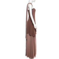 Asymmetric Cutout Slim Fit Long Dress