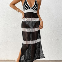 Colorblock Suspender Mini Dress