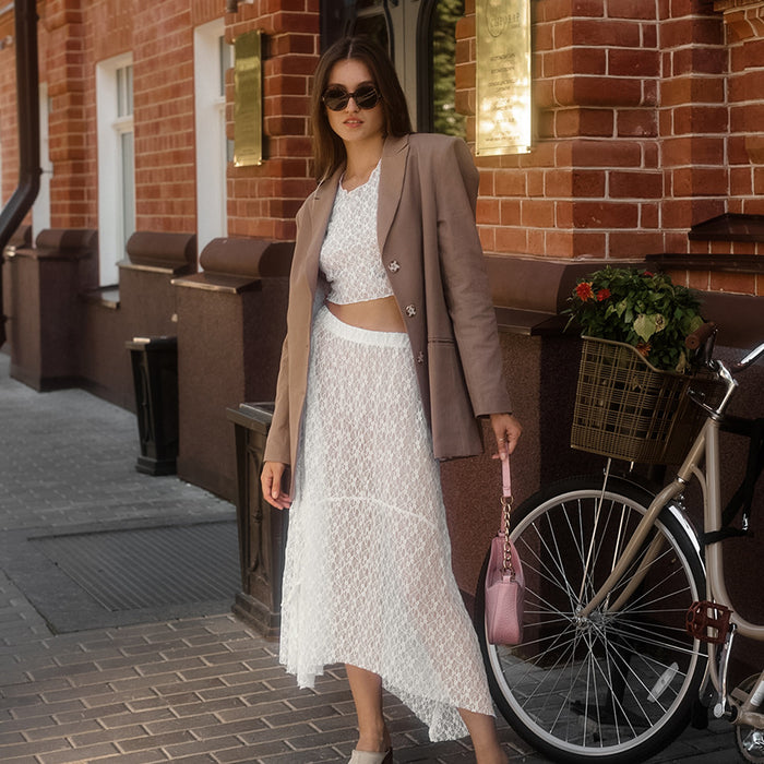 Elegant Sheer Two-Piece Set