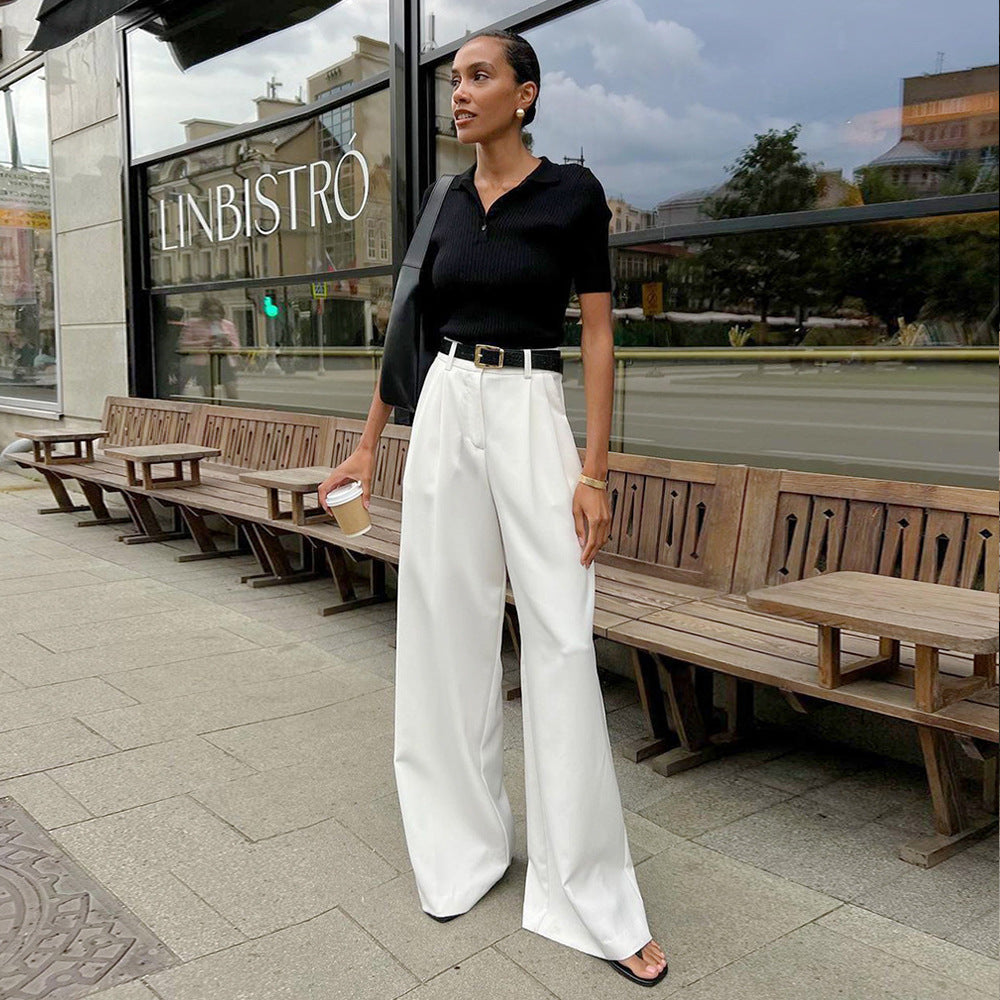 Pure White Slim Trousers