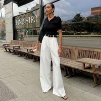Pure White Slim Trousers