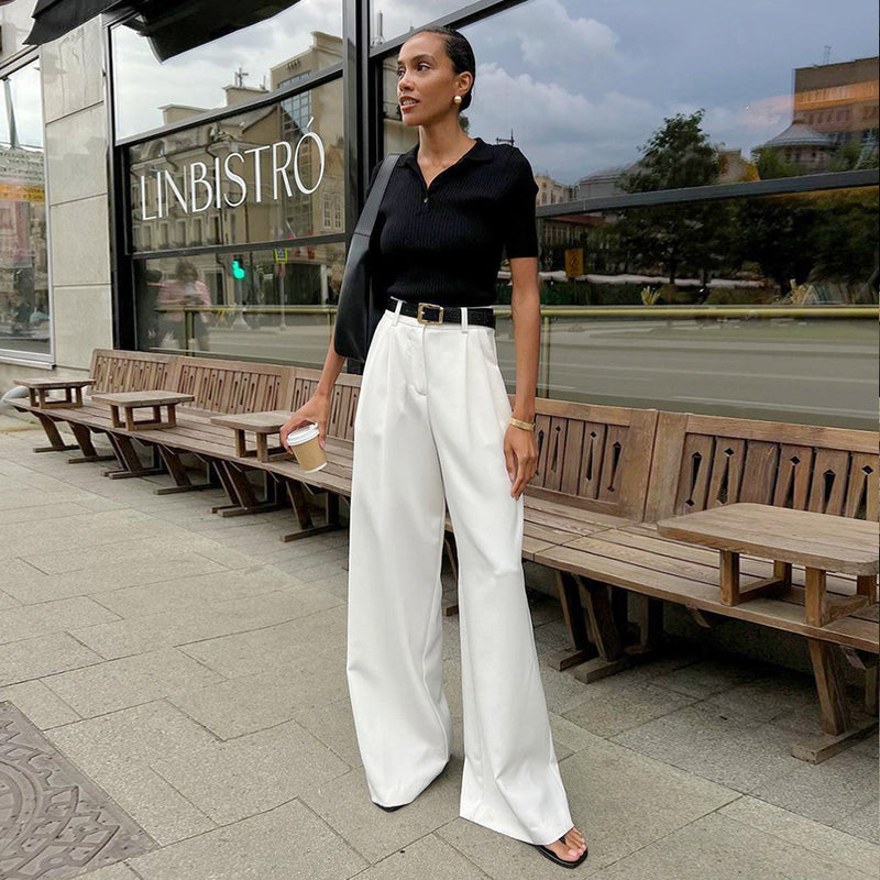 Pure White Slim Trousers