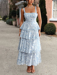 Mori Floral Puff Sleeve Long Dress