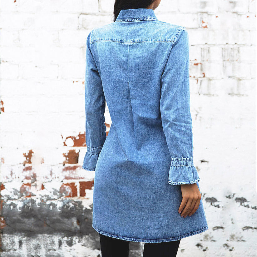 Slim Fit Denim Jacket Dress