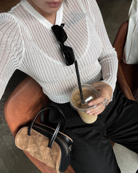 Thin Breathable Long Sleeve Knit Top