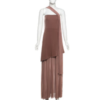 Asymmetric Cutout Slim Fit Long Dress