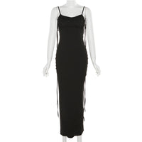 Backless Slim Fit Sheath Long Dress