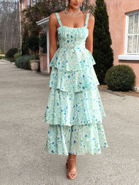 Mori Floral Puff Sleeve Long Dress