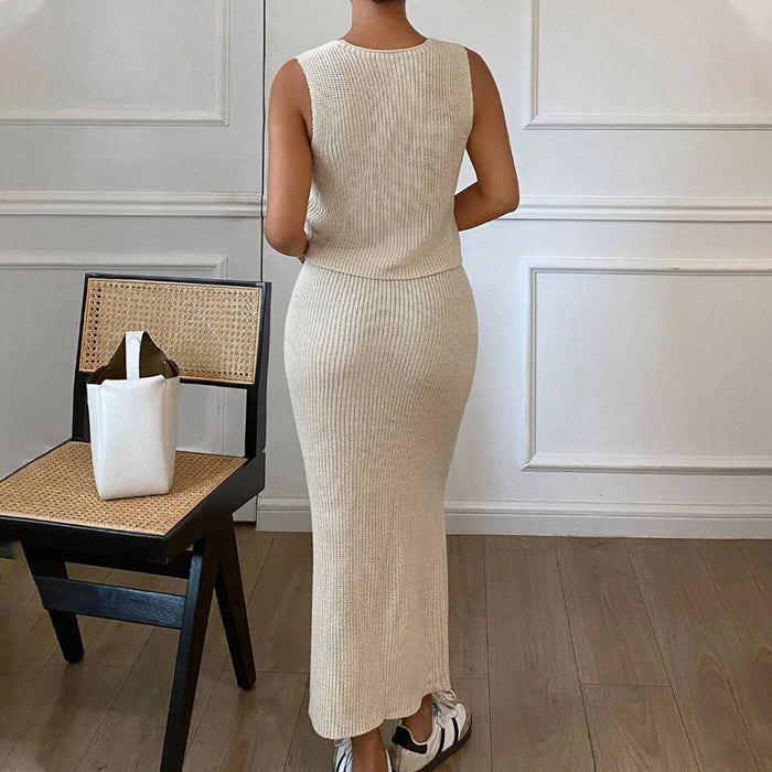 3D Floral Knit Two-Piece Set