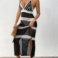 Colorblock Suspender Mini Dress
