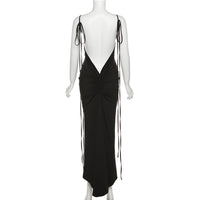 Backless Slim Fit Sheath Long Dress