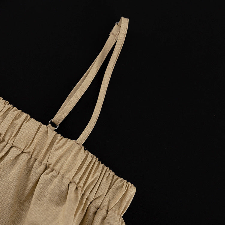 Puffy Camisole and Wide-Leg Pants Set