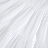 White Bow Lace-Up Elegant Loose Short Dress