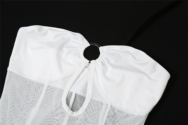 Off-Shoulder Cutout Slim Fit Long Dress