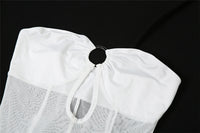 Off-Shoulder Cutout Slim Fit Long Dress