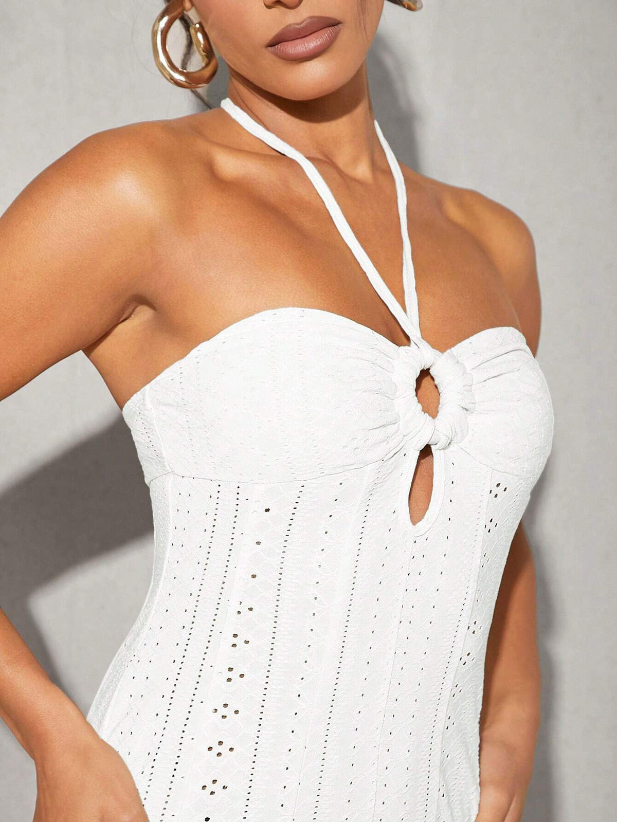 Spring Summer Women Halter Dress High Waist Slim Fit Elegant Fishtail Dress